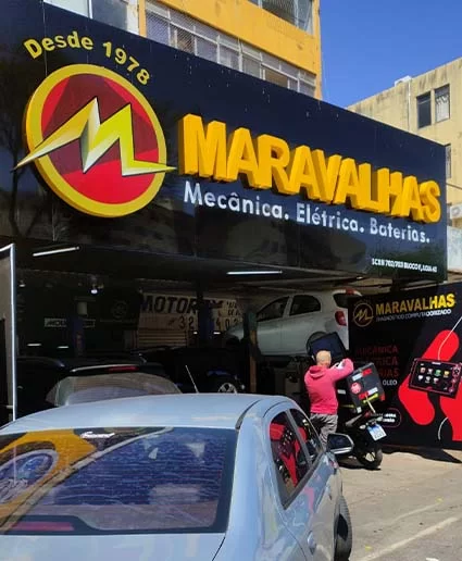 Foto da fachada da oficiana mecanica maravalhas na asa norte brasilia