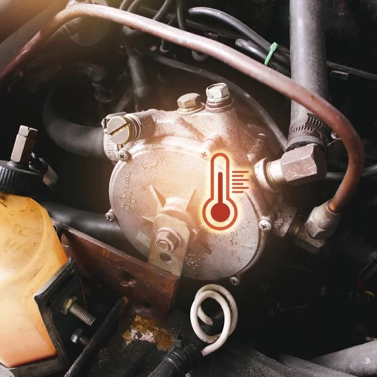 redutor de pressao de glp de alta temperatura do sistema de combustivel alternativo de gas liquefeito de petroleo em automoveis